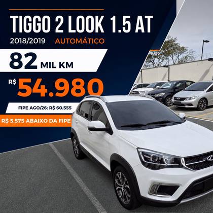 CAOA CHERY TIGGO 2 1.5 MPFI 16V FLEX LOOK 4P AUTOMÁTICO CAOA CHERY TIGGO 2 1.5 MPFI 16V FLEX LOOK 4P AUTOMÁTICO